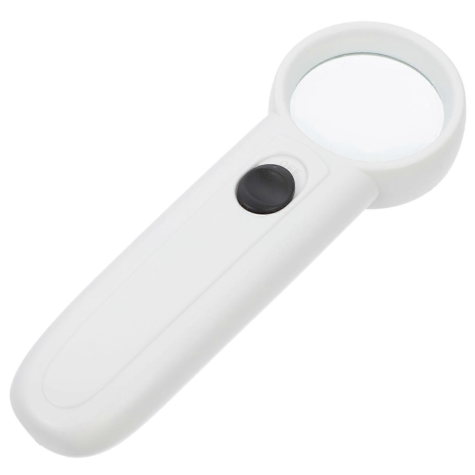 Handheld Magnifier with LED Light for Identification Use 2Pcs