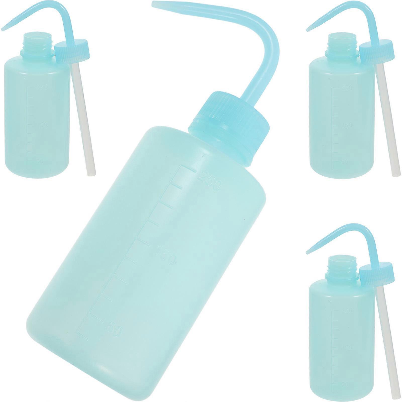 Sky-Blue Plastic Wash Bottle for Washing with Bendable Nozzle 8Pcs