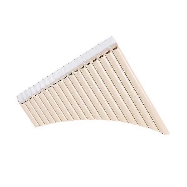 1 Set Portable 18-pipe Pan Flute Professional Panpipe For Beginners (beige)