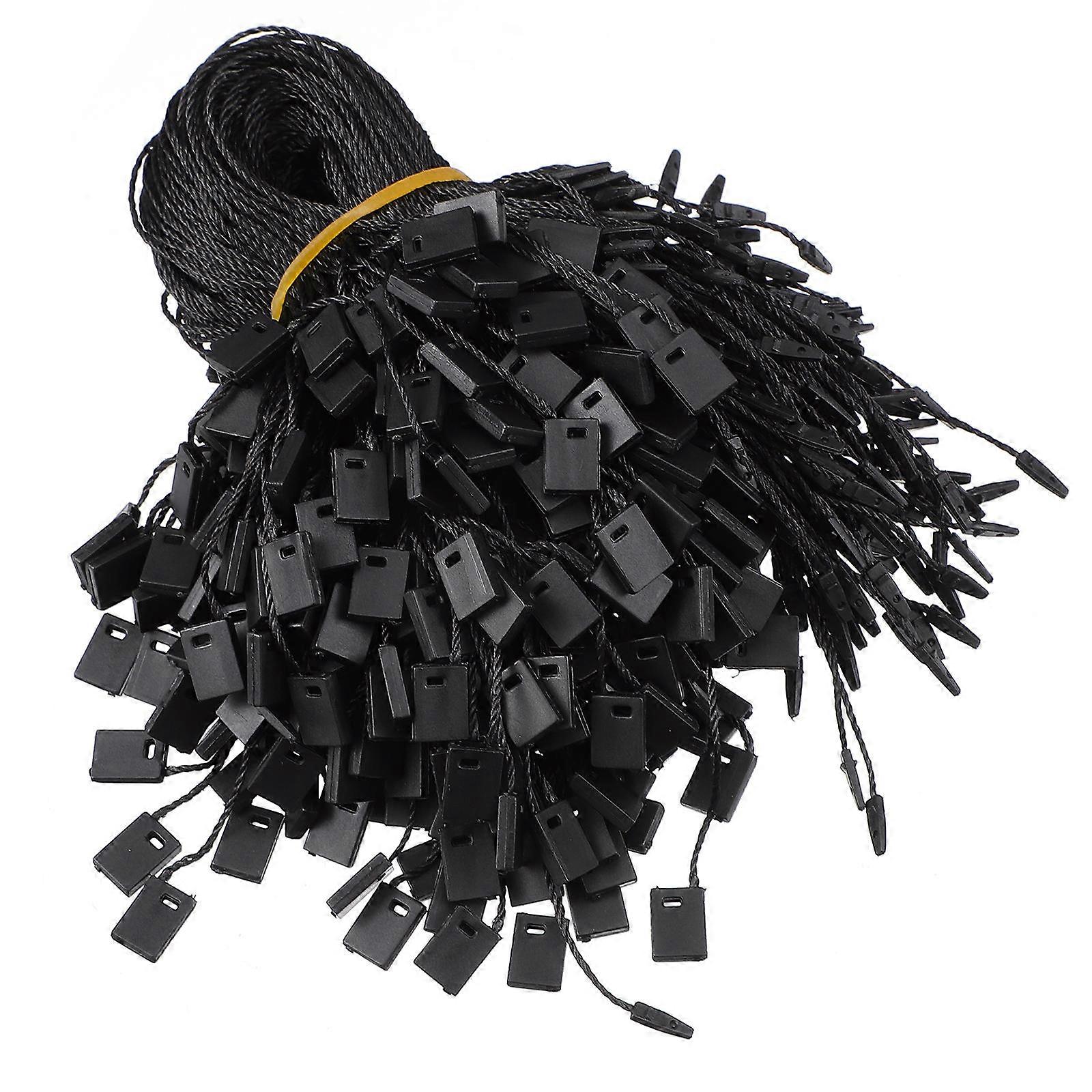 Black Nylon Tag String Loop Fastener Tie for Clothes 2850Pcs Pack