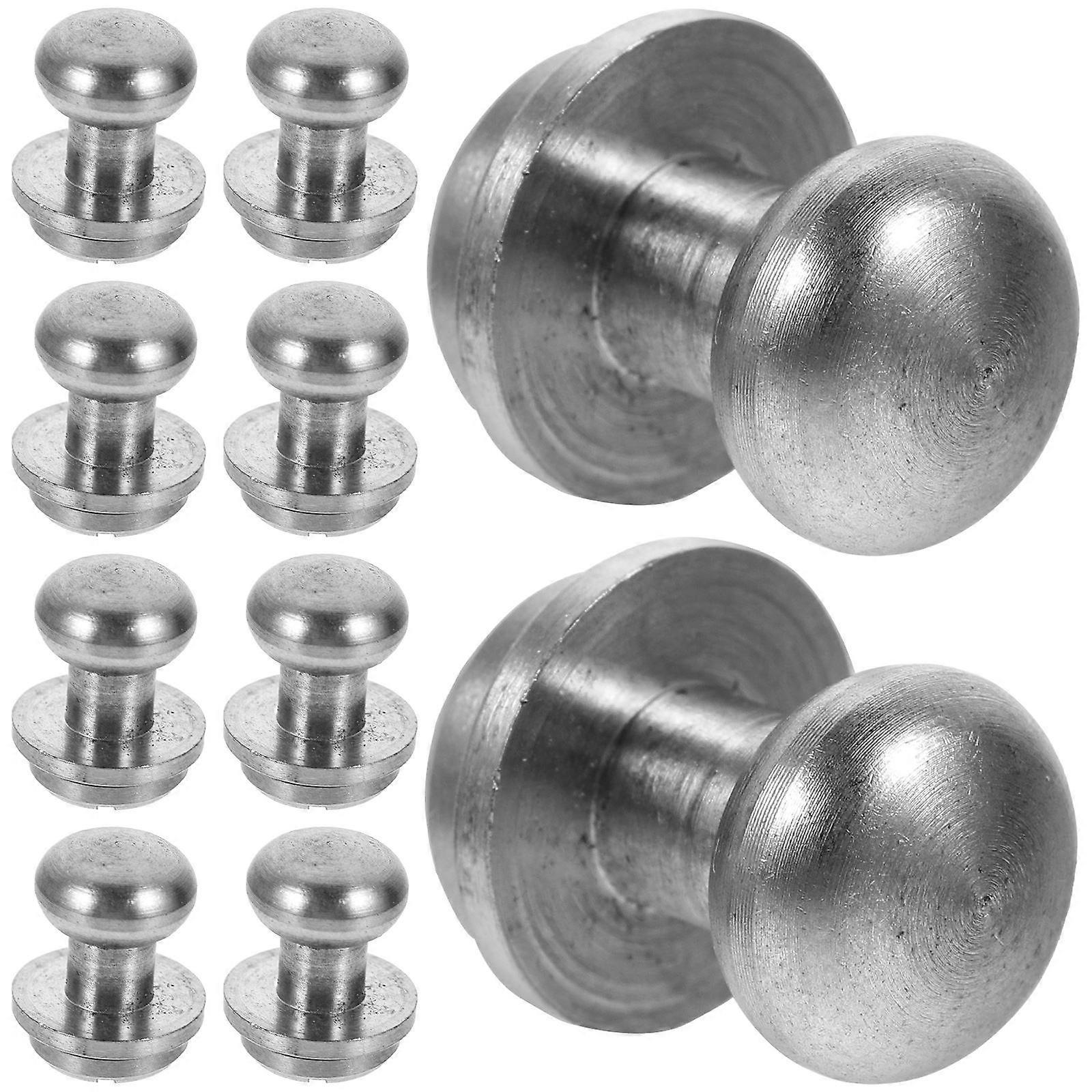 40Pcs Stainless Steel Dresser Knobs Silver Round Knobs for Cabinets