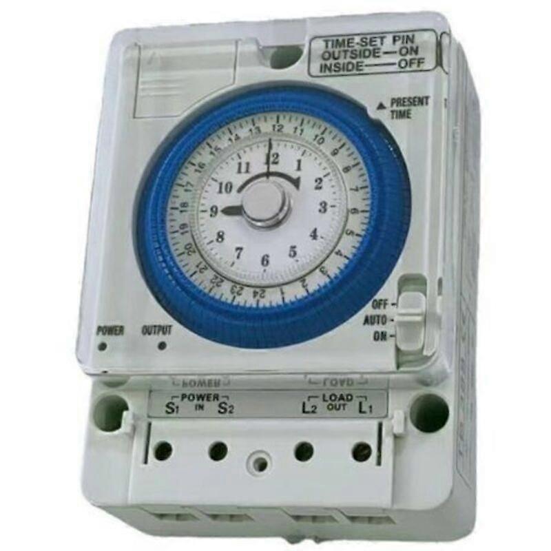 Analog daily clock, mechanical timer switch, hour switch