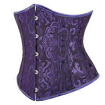 Sexy Corset Bustier Underbust Top Satijn Bloemen Waist Trainer Lingerie Vrouwen Gothic Burlesque Vintage Afslanken Body Shaper Corset