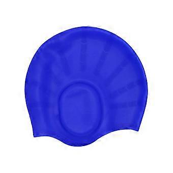 Adults High Elastic Swimming Caps Men Women Waterproof Pool Cap Protect Ears Long Hair Large Silicone Diving Swim Hat