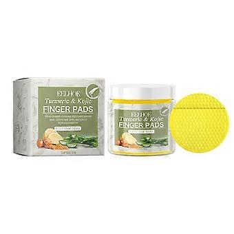 Jaysuing Curic Acid Kurkuma Cotton Tablette reinigt sanft das Hautpeeling mit einem sanften, klaren und beruhigenden Hautreinigungspad