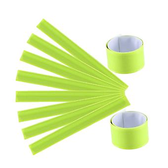 12pcs Reflective Slap Band Set  Visibility Adjustable PVC Armband for Night Running and Cycling
