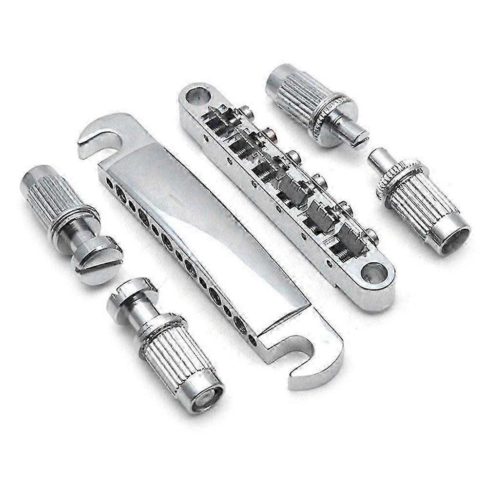 Guitar Bridge 6-String Electric Guitar Bridge Silver