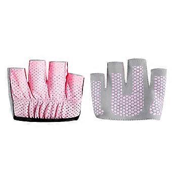 Damen-Mikro-Yoga-Pilates-Handschuhe, rutschfest, 4 Finger, minimalistische Halbhandschuhe, kompatibel mit Fitness-Workouts