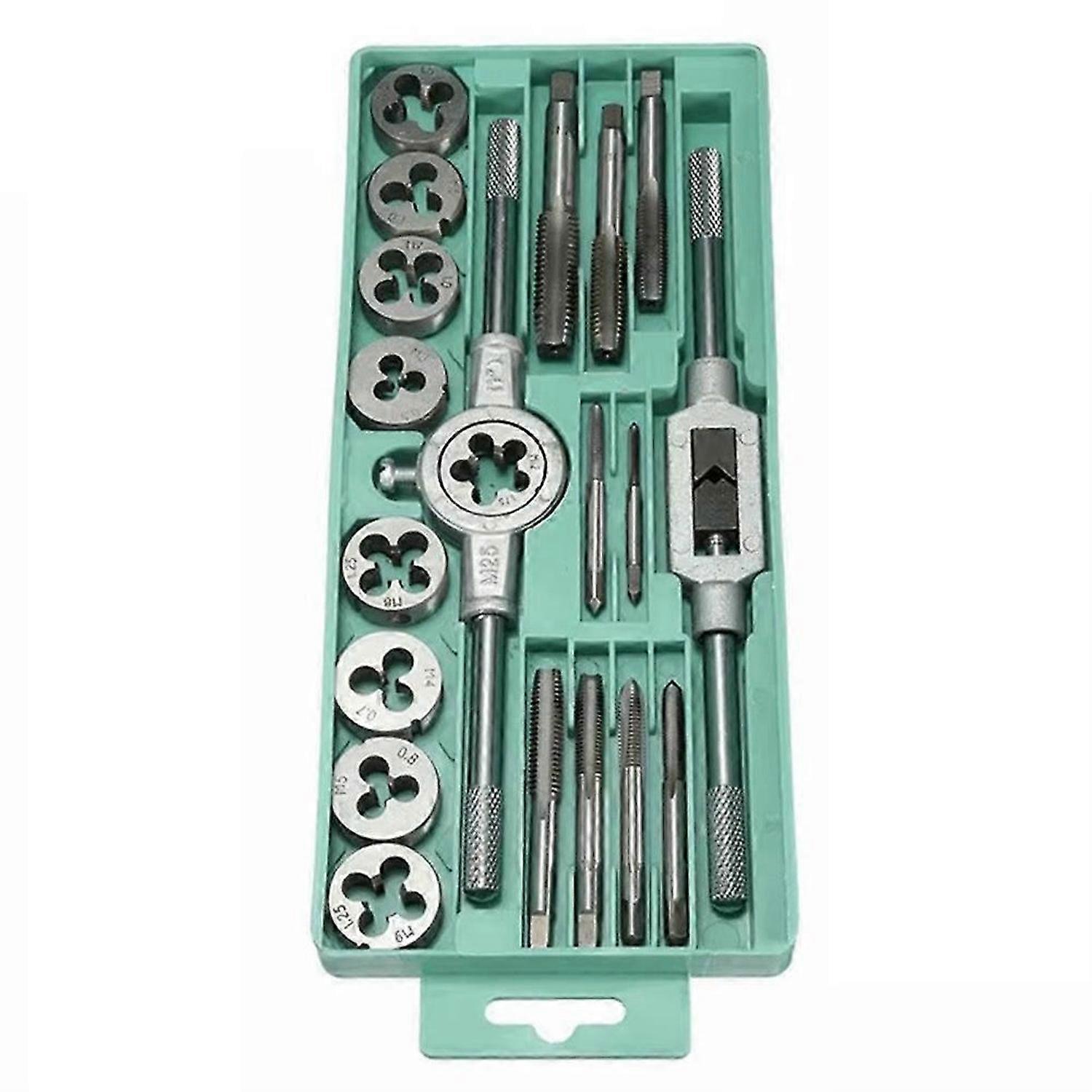 20pcs Hand Tools Plating Tap Dies Set Thread Plugs Taps Screw