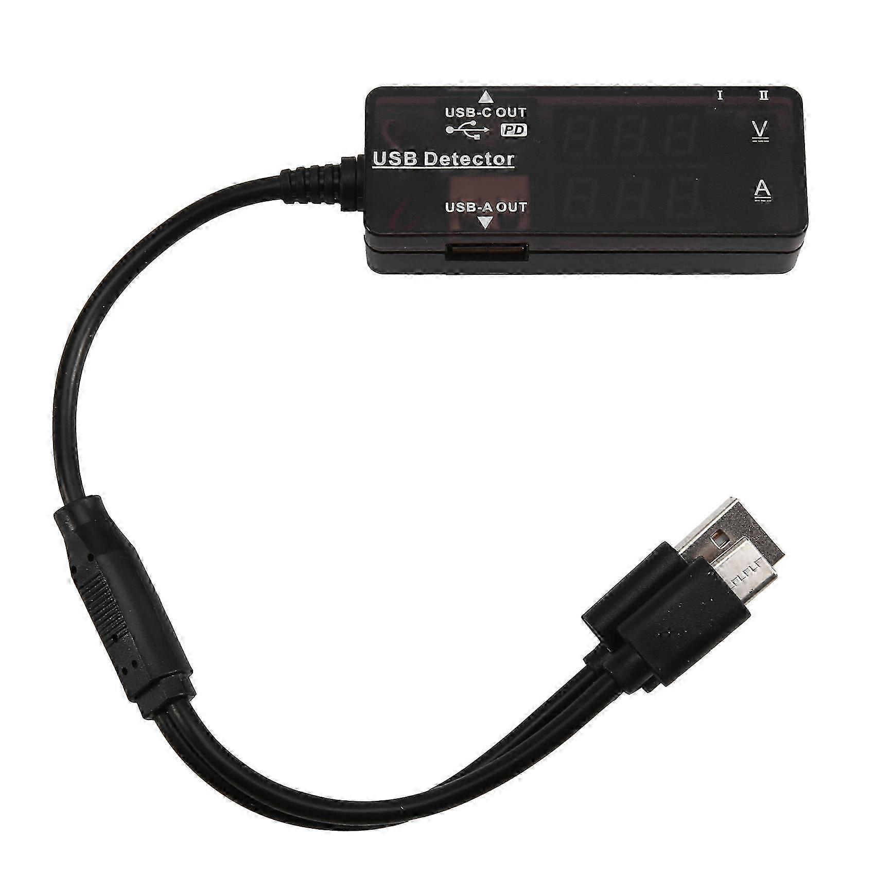 USB Multi-Function Digital Display DC Voltage Ammeter Power Meter DC 3.2-30V 0-5A Voltmeter Capacity Tester