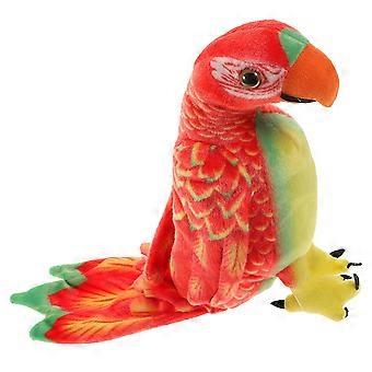 Red Cartoon Plush Parrot Toy for Playing Soft Stuffed Animal Parrot