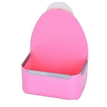 Kleintier-Futternapf für Käfige, rosa Kunststoff, Kaninchen-Futternapf, 1 Stück
