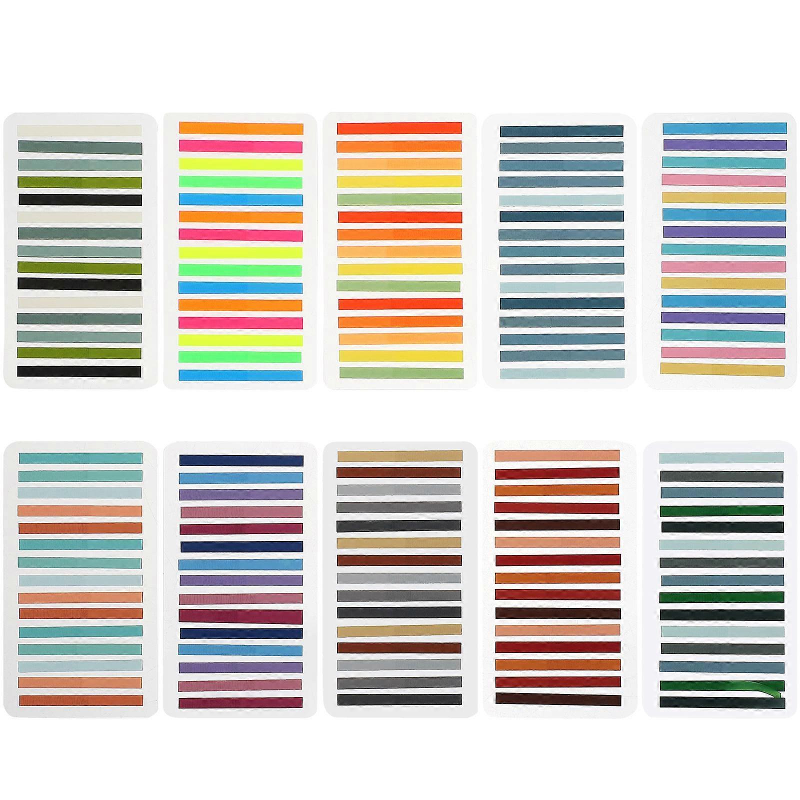 Assorted Colored Bookmarks for Reading Strips 10Pcs Practical Highlights