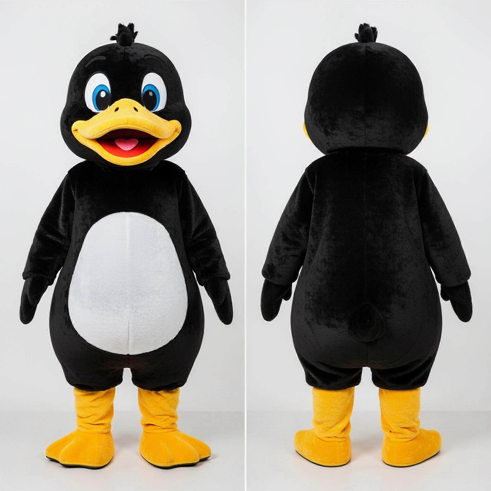 MASTICOT Black Rounded Feathered Duck Mascot