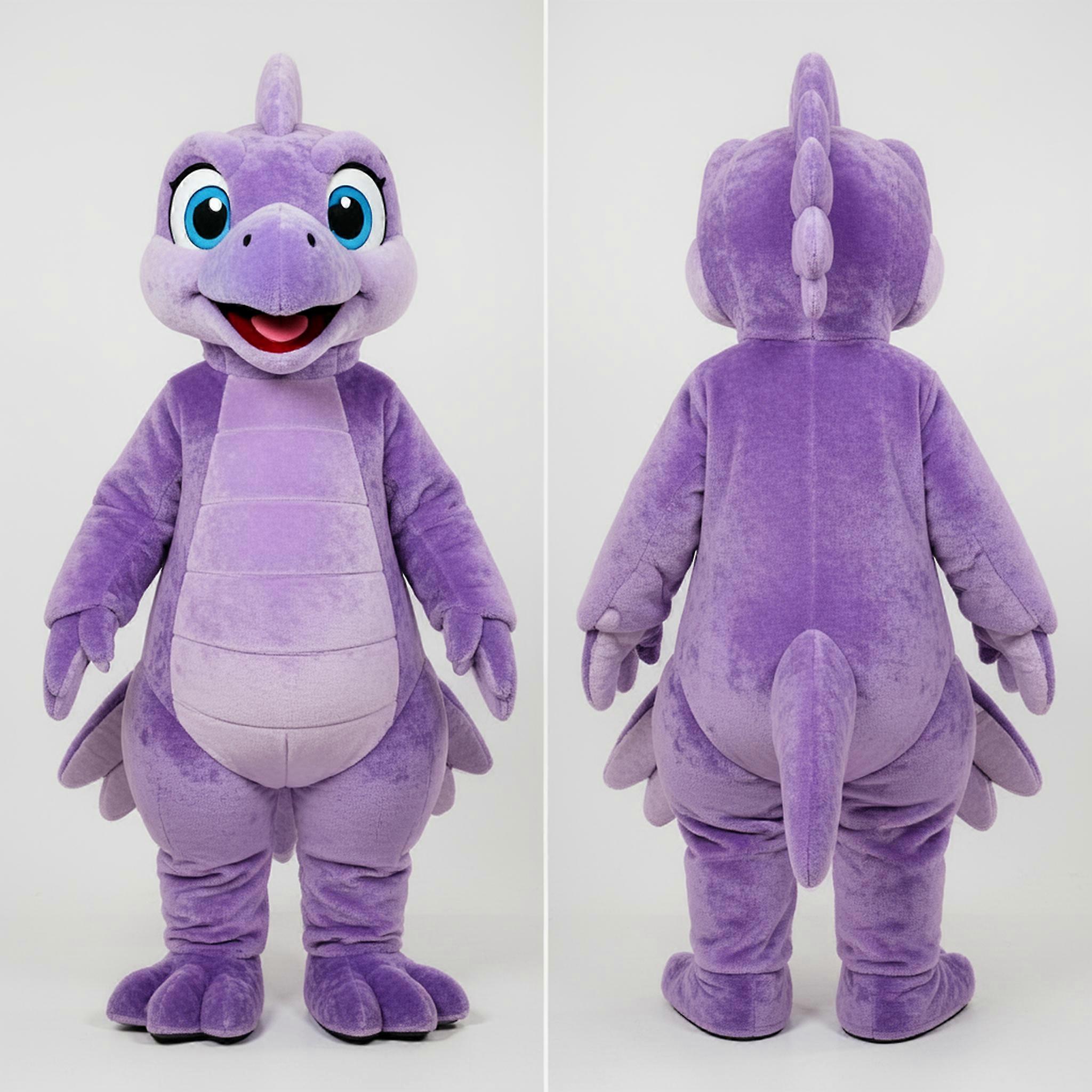 MASTICOT Lavender Plush Archeopteryx Mascot With Rounded Contours
