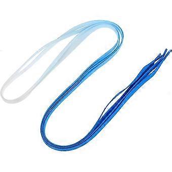 Polyester Braided Shoelaces 140cm Gradient Flat Replacement Laces for Sneakers Sports Shoes Sturdy Colored Shoe Strings for Casual and Athletic Use