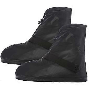 Waterproof Overshoes With Reinforced Toe And Adjustable Hook-and-loop