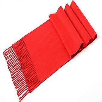 Chinese Red Scarf Fringed Pashmina Shawl Wrap Warm Scarf for Man and Women