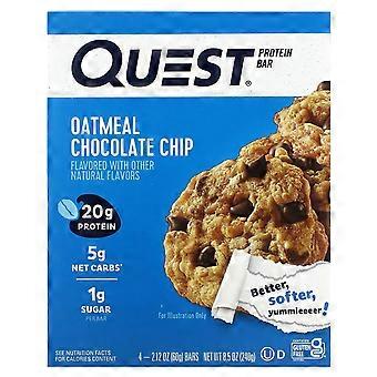 2 x Quest Nutrition, Protein Bar, Oatmeal Chocolate Chip, 4 Bars, 2.12 oz (60 g) Each
