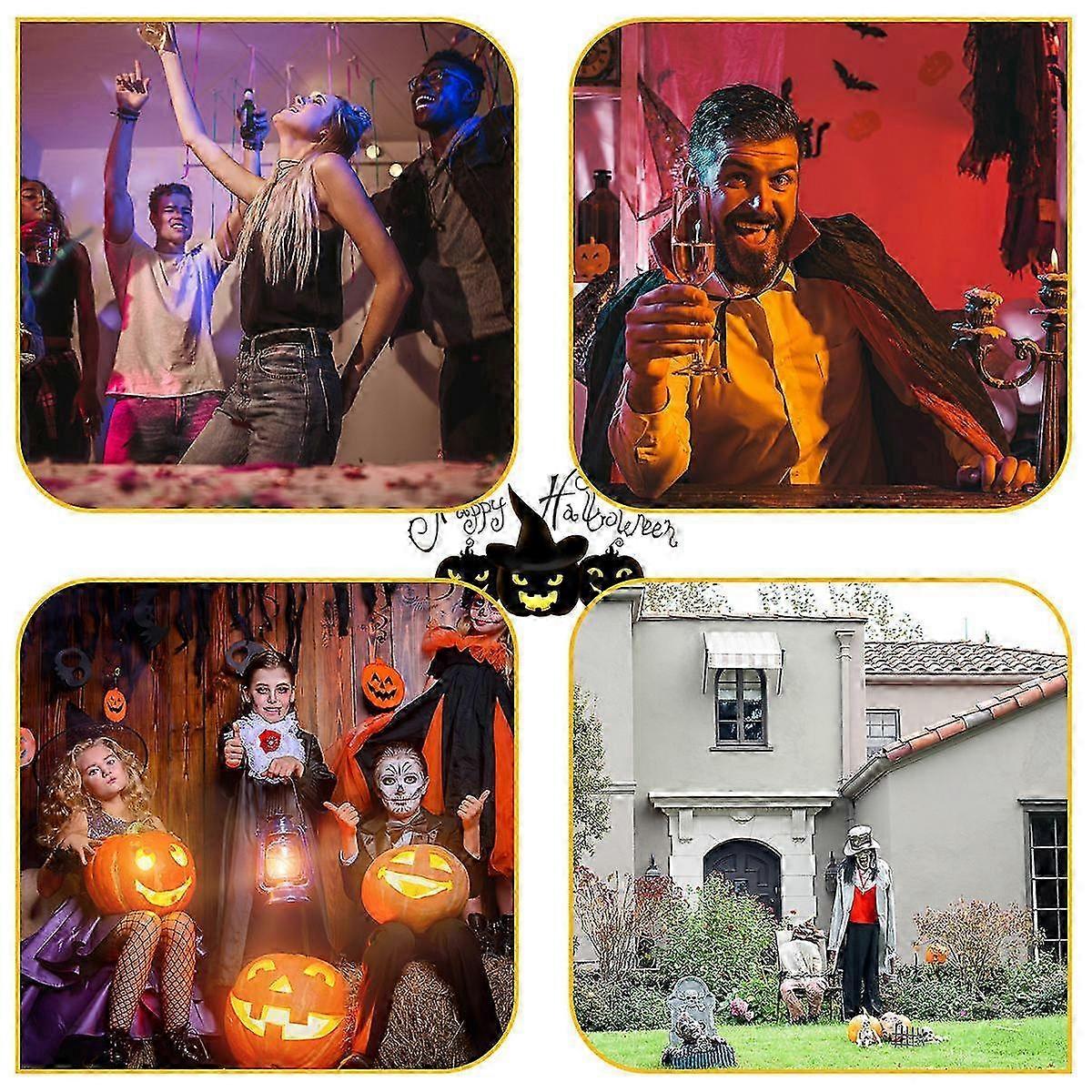 Cotton Triangular Halloween Banner 2Pcs Assorted Color for Wall Hanging