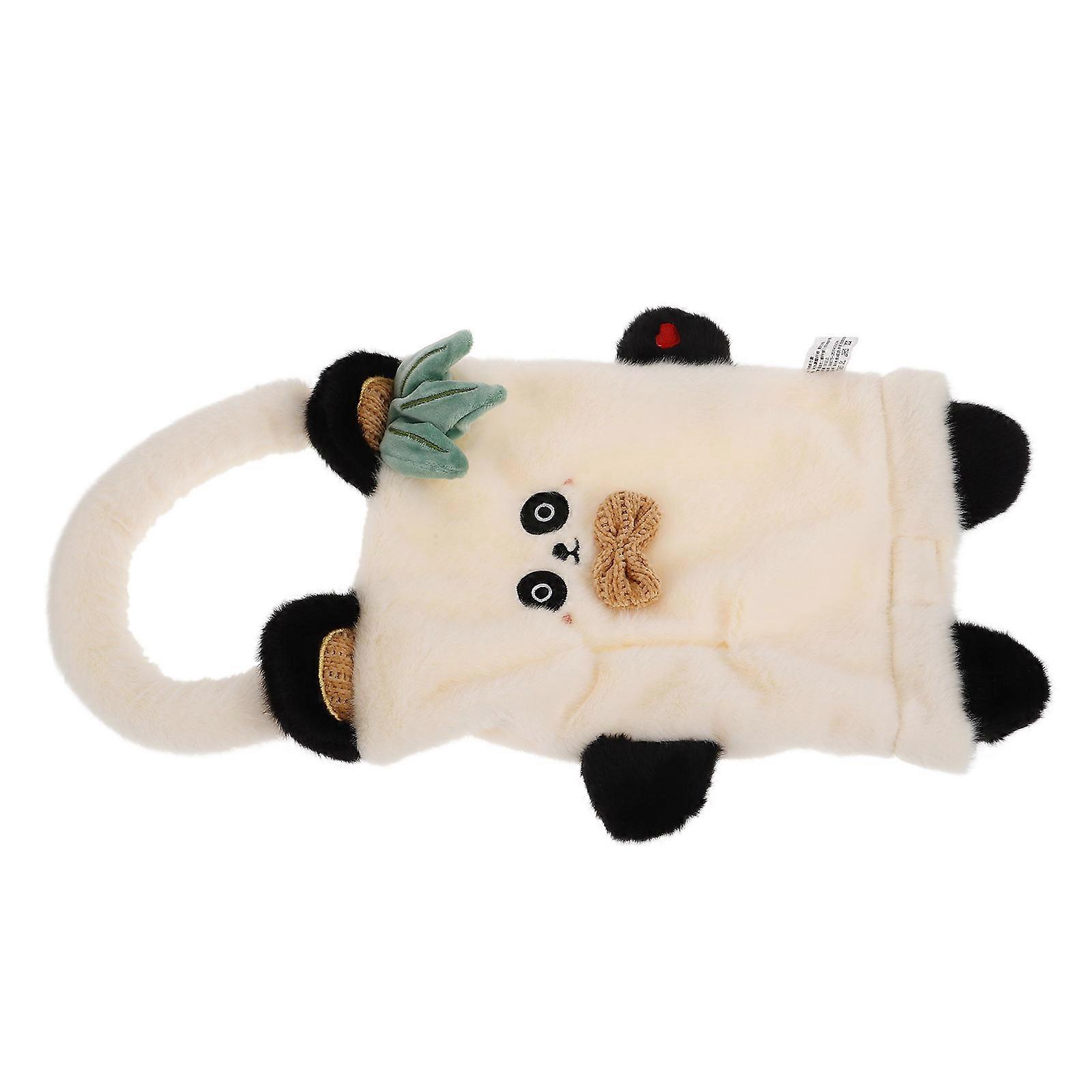 Car Tissue Box Plush Panda Holder for Spacious Storage