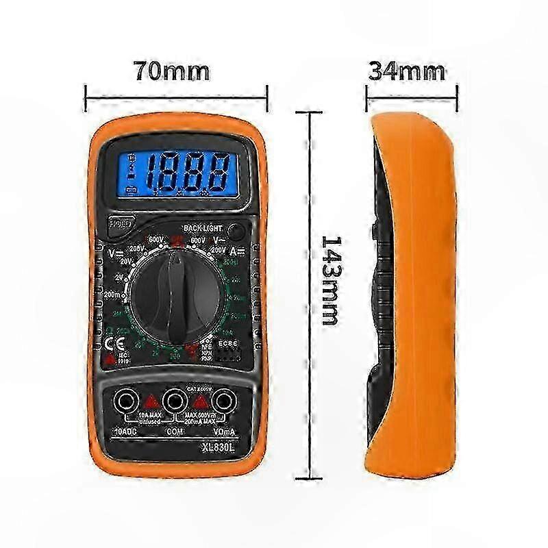Precision Multimeter with Diode Test, Continuity Buzzer, Overload Protection, and Non-Contact Voltage Detection