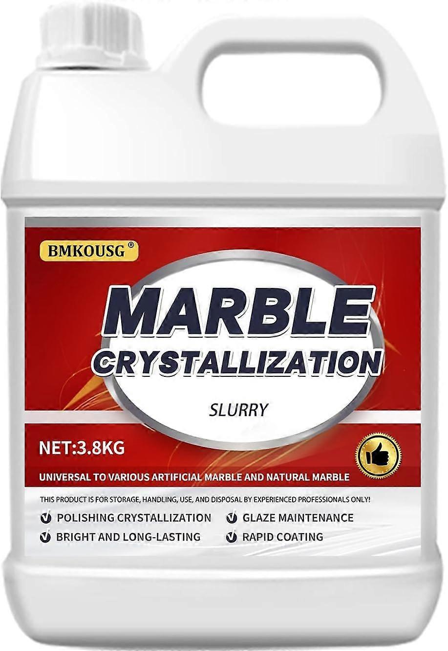 Marble Polishing Liquid 1 Gallon for MirrorGloss Restoration, FastDrying Stone Crystallization Solution