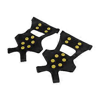 1pair 10 Spikes Ice Snow Grips Anti Slip Ice Traction Cleats Walk Traction Cleats for Shoes Boots Walking Hiking