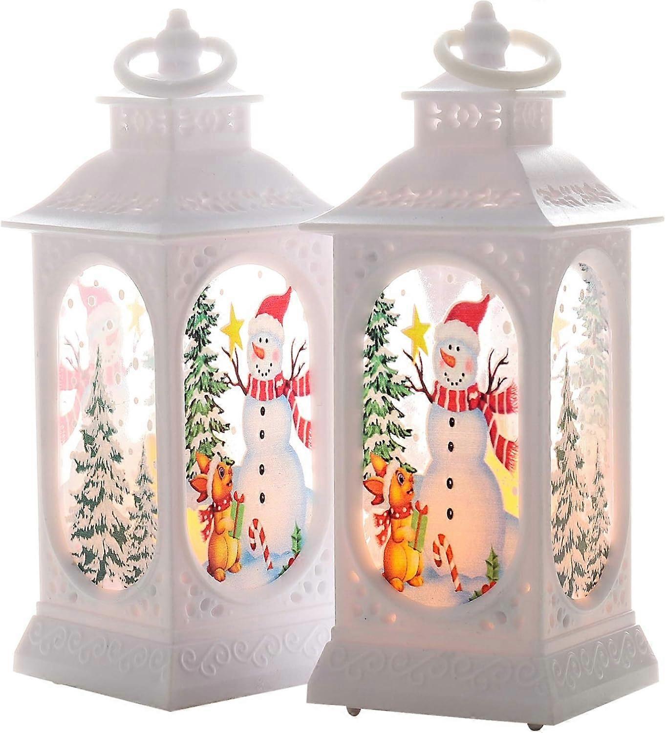 Vintage LED Snow Globe Lantern