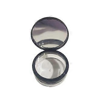 Powder Box Empty Case Makeup Tool Cosmetic Box Multifunctional Glass Dustproof Black Pink Compact Size Long-lasting@ff