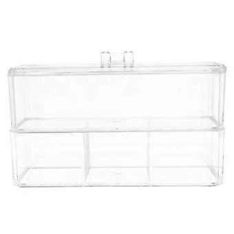 Transparent Makeup Puff Organizer Acrylic Holder for Storage Use 2-Layers