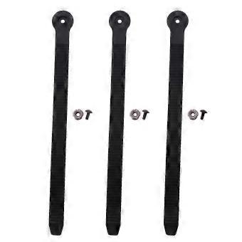 3 Piece Inline Roller Skate Strap Buckle Replacement Set with Screws and Nut PU Black 23x1.5cm Skate Shoe Accessory