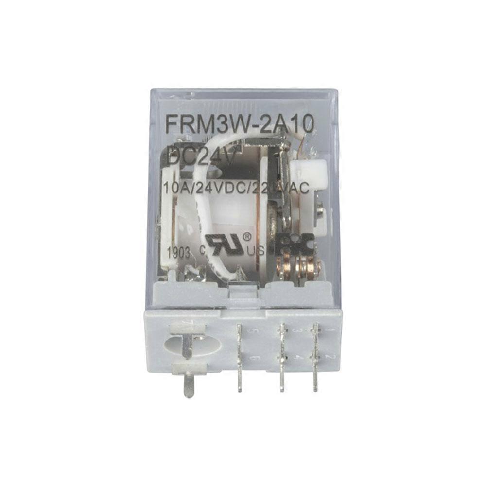 24VDC 双刀双掷 (DPDT) 设备类型 底座安装继电器 10A 240VAC/24VDC 触点 黑色