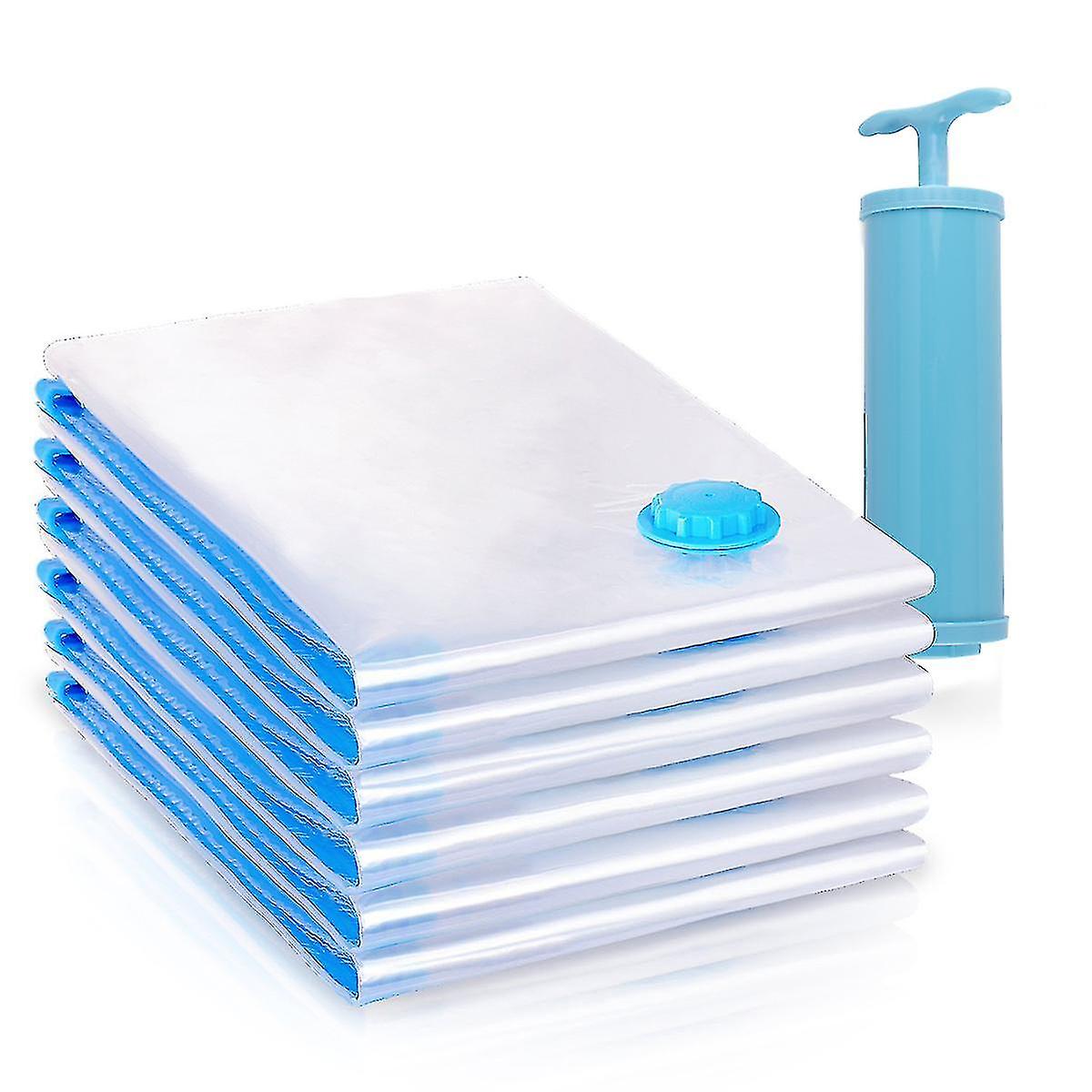 6pcs Reusable Vacuum Storage Bags Set,space Saver Save 75% More Space