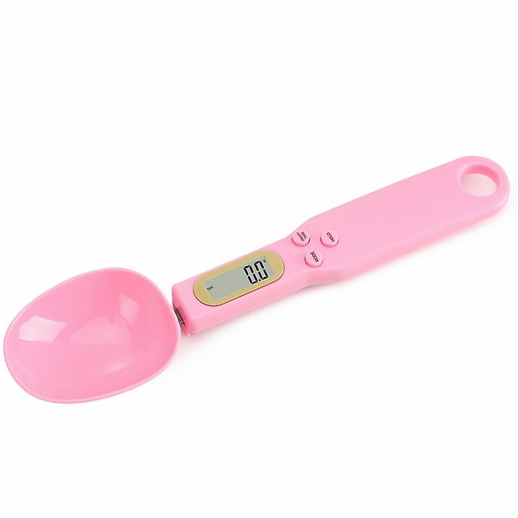 Spoon Weighted Electronic Spoon Kitchen Spoons Baking Scale Scale Measuring (2pcs, white+pink)
