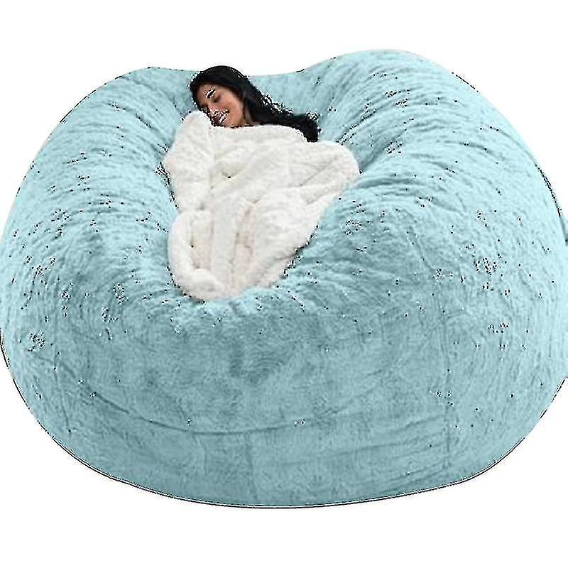 Lazy Sofa Sitzsack Kunstpelz Sitzsack Abdeckung (ohne Füller)