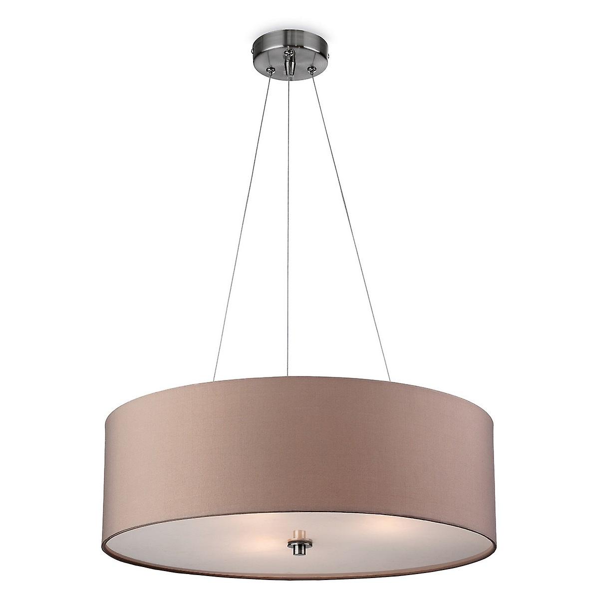 Phoenix 3 Light Round Ceiling Pendant Taupe, E27