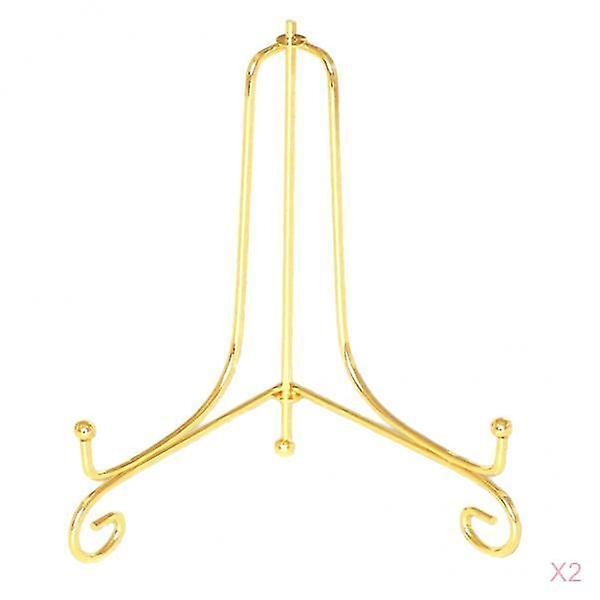2Pcs Iron Display Easel China Bowl Plate Display Rack Holder 5inch