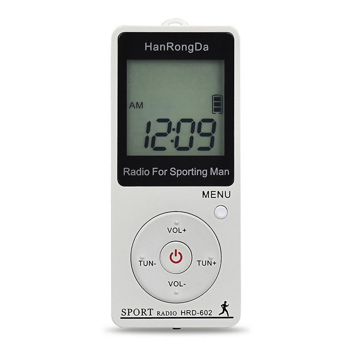 Portable Fm/am Radio Receiver Lcd Radio Lock Button Pocket Radio With Headset Motion Pedometer