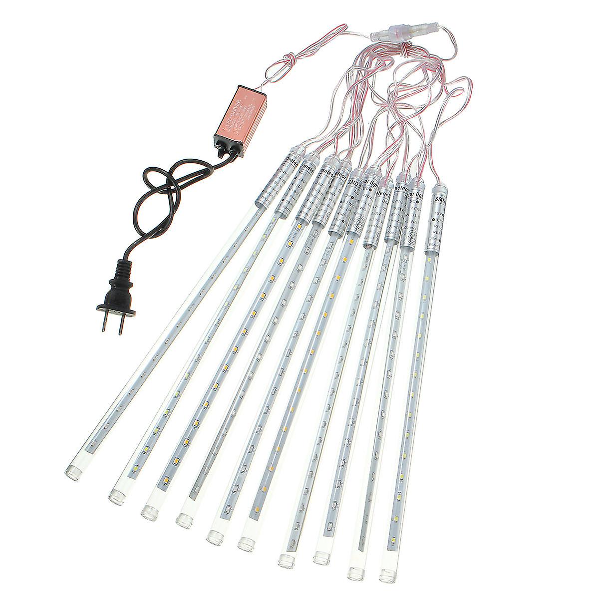 10 Tube 30cm Led Meteor Shower Rainfall Outdoor Christmas String Lights For Trees