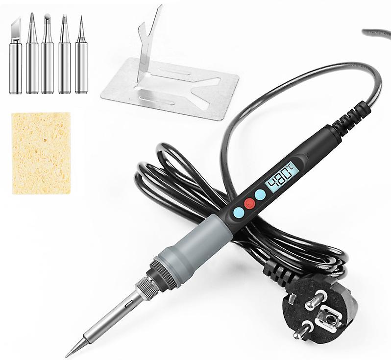 Electric Soldering and Desoldering Iron 90W Soldering Iron Adjustable Soldering Iron with LCD Display (200℃480℃), ON/OFF Switch, Fast Heating Ceramic