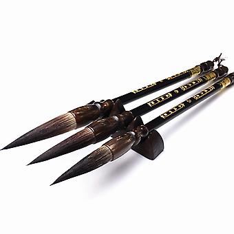 Portable 3 Pack Chinese Calligraphy Brush Big/Medium/Small Size Xiong Hao Hair