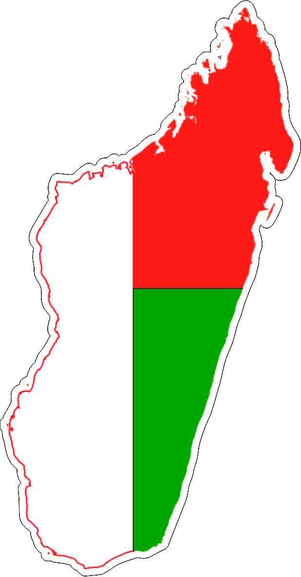 贴纸贴胶粘汽车乙烯基旗地图马达加斯加