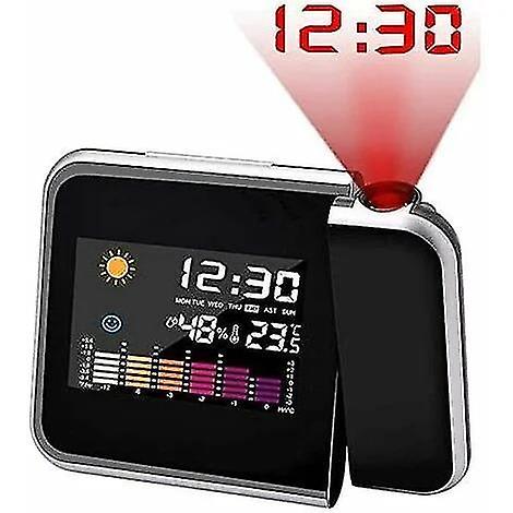 Projection Clock-black+usb Cable
