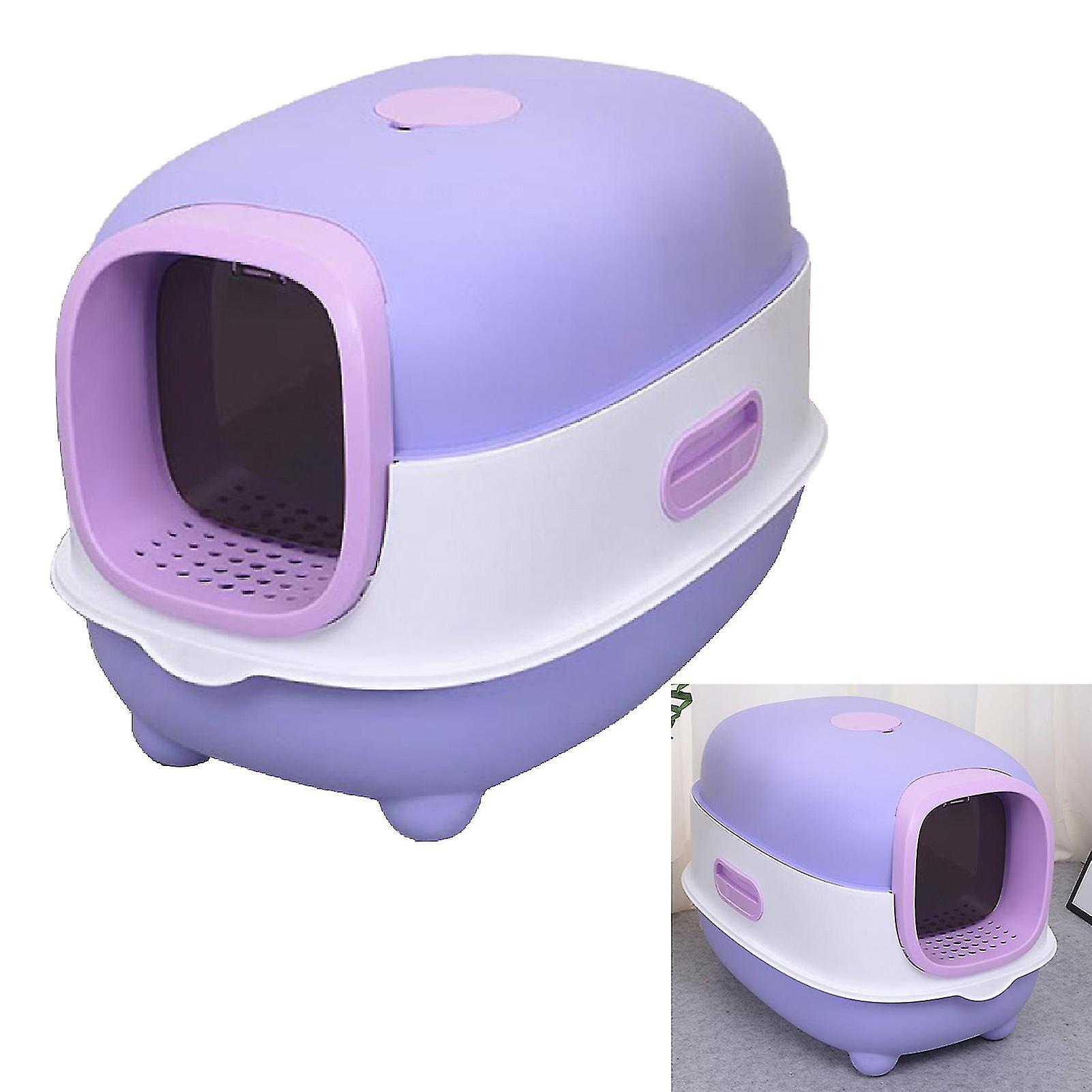 Extra Large Enclosed Cat Litter Box Splash Proof Odor Control