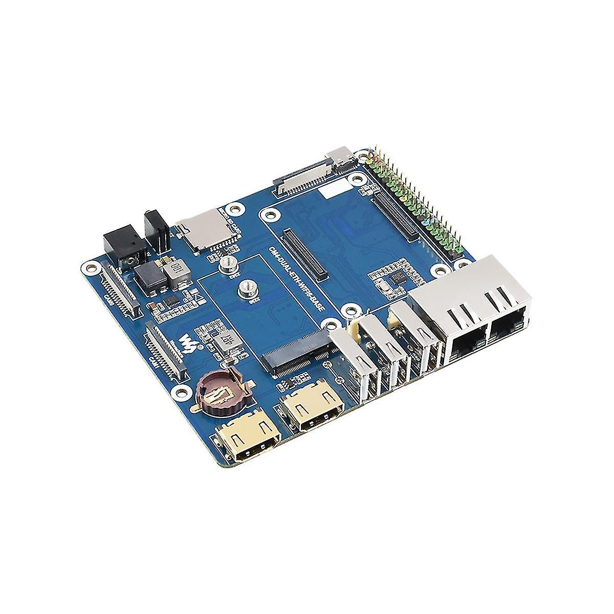 For Cm4 Eth Box Wifi6 Dual Port Expans Board With Case For Compute Module 4 Lite/emmc U