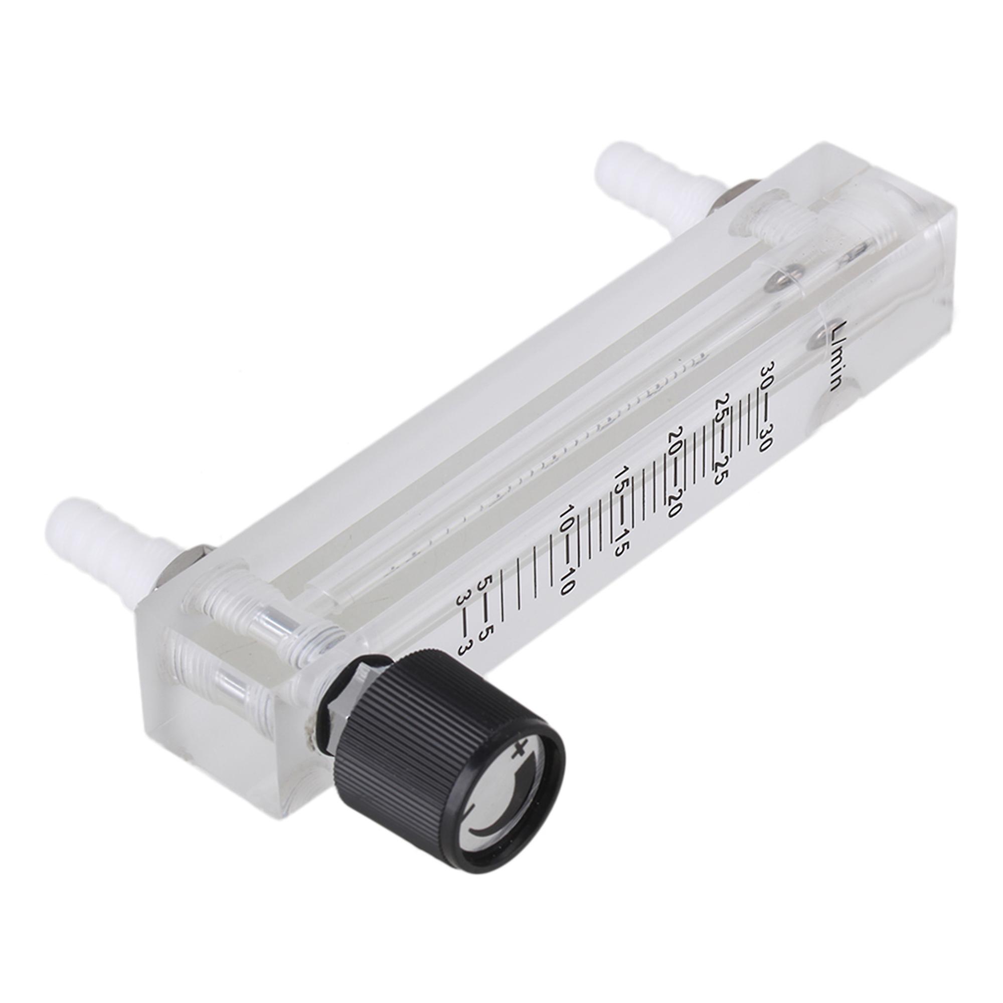 Misuratore Flusso Ossigeno 0-5 LPM - In Acrilico, Con Valvola Regolazione - Per Bar Ossigeno E Uso Industriale - Foto 2