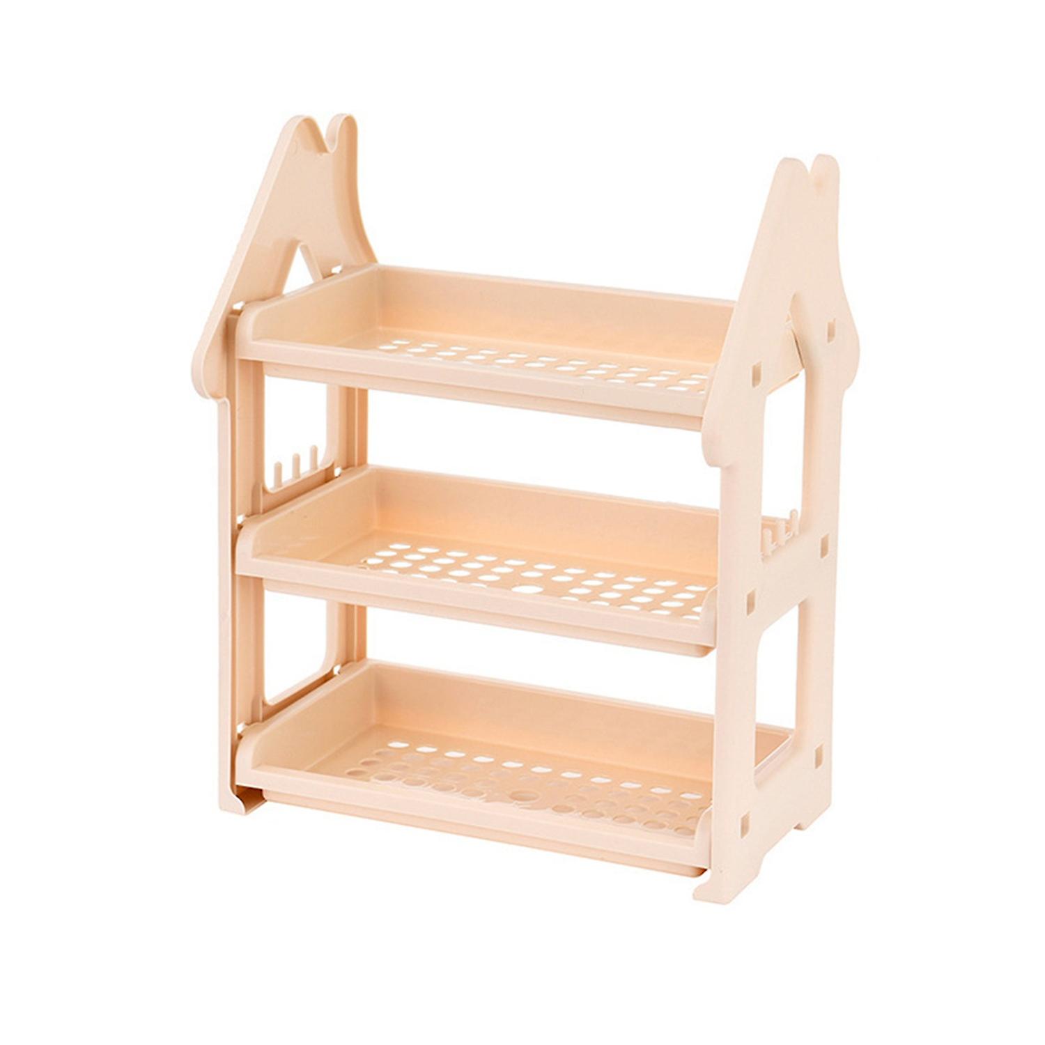Spice Rack Detachable Hollow Large Capacity Organization 3 Layers Spice Holder Shelf for Bedroom