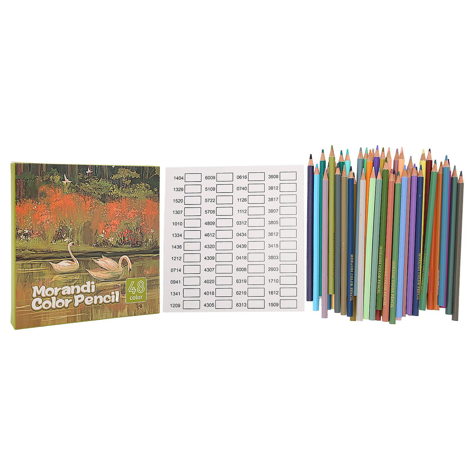 Colored Pencils Rich Vibrant Colors Smoothly Coloring Presharpened Sketch Pencils for Coloring Sketching Painting 48 Colors