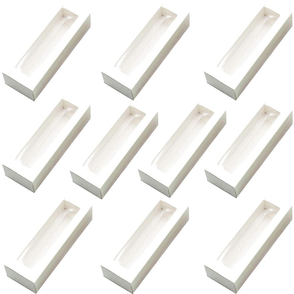 10pcs 투명 창 종이 포장 상자 마카롱 상자 컨테이너 홈 디저트 가게